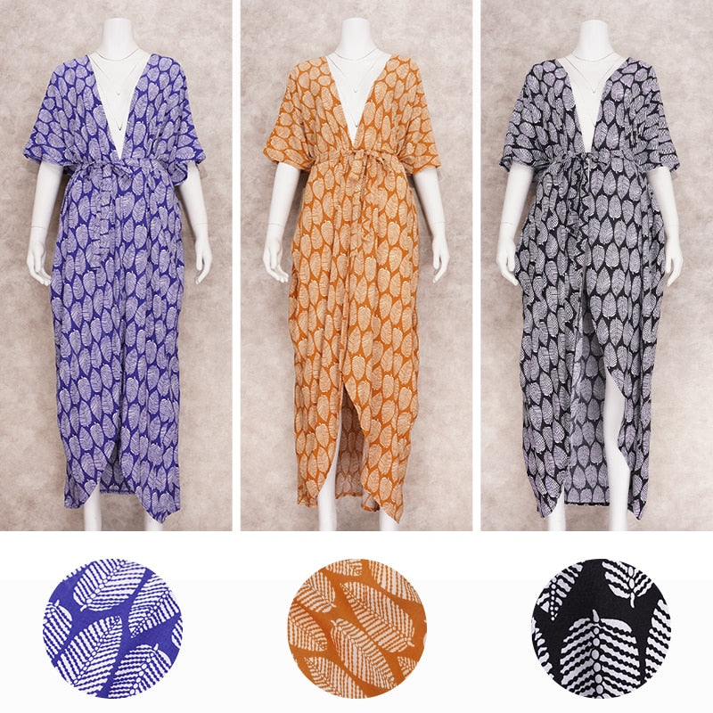 Embroidery Kaftan Boho Beach Tunic - Top Boho