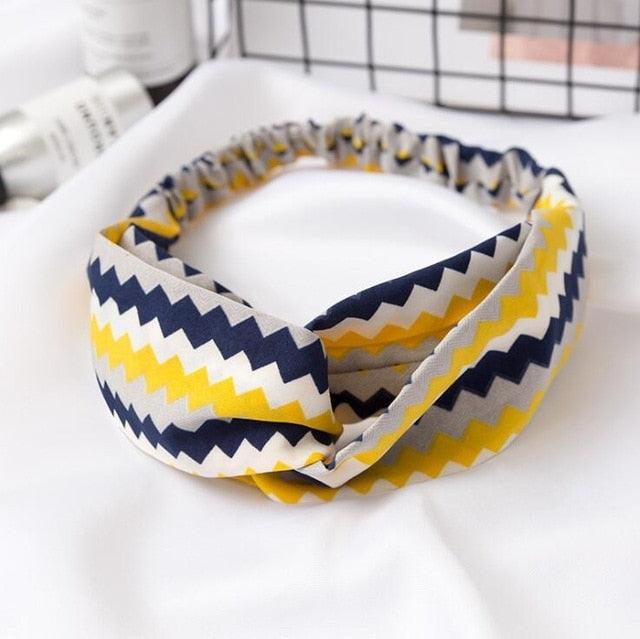 Boho Cross Knotted Bow Headband