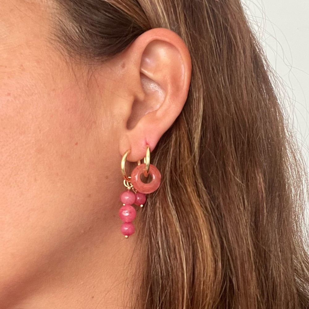 Boho Handmade Natural Stone Charm Earrings
