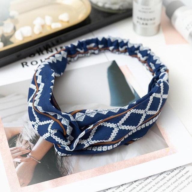 Boho Cross Knotted Bow Headband
