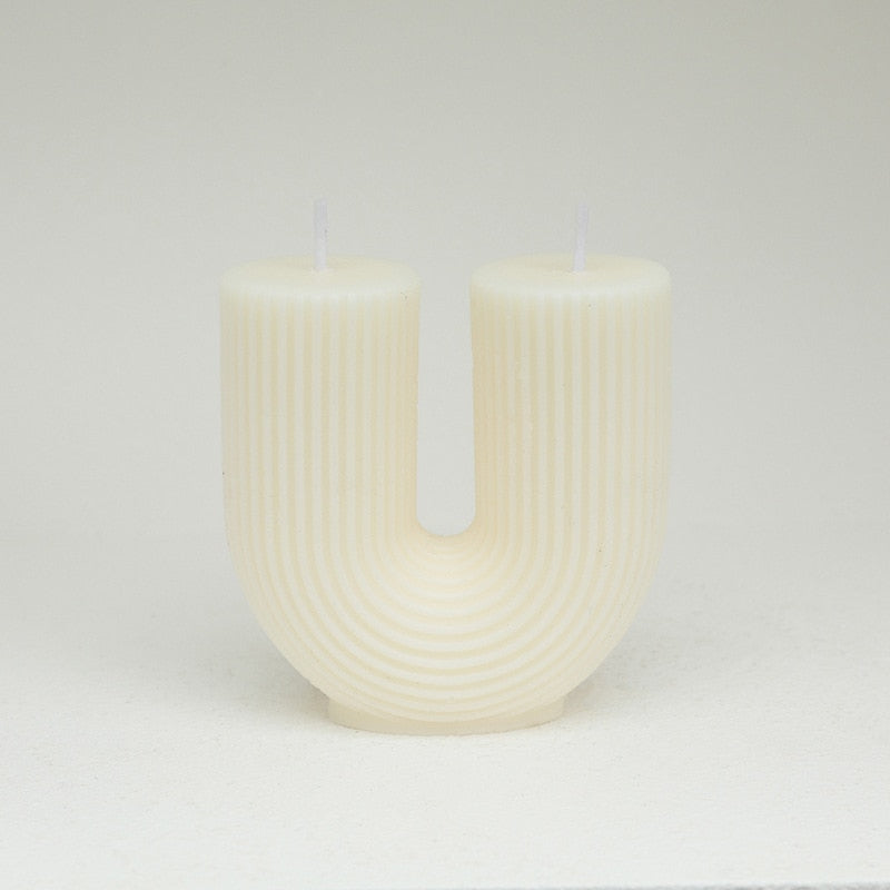 U-Shaped Geometric Scented Candles