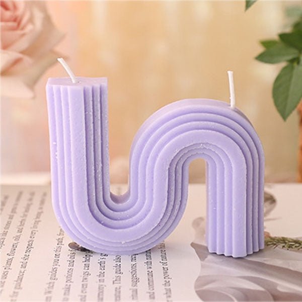 U-Shaped Geometric Scented Candles