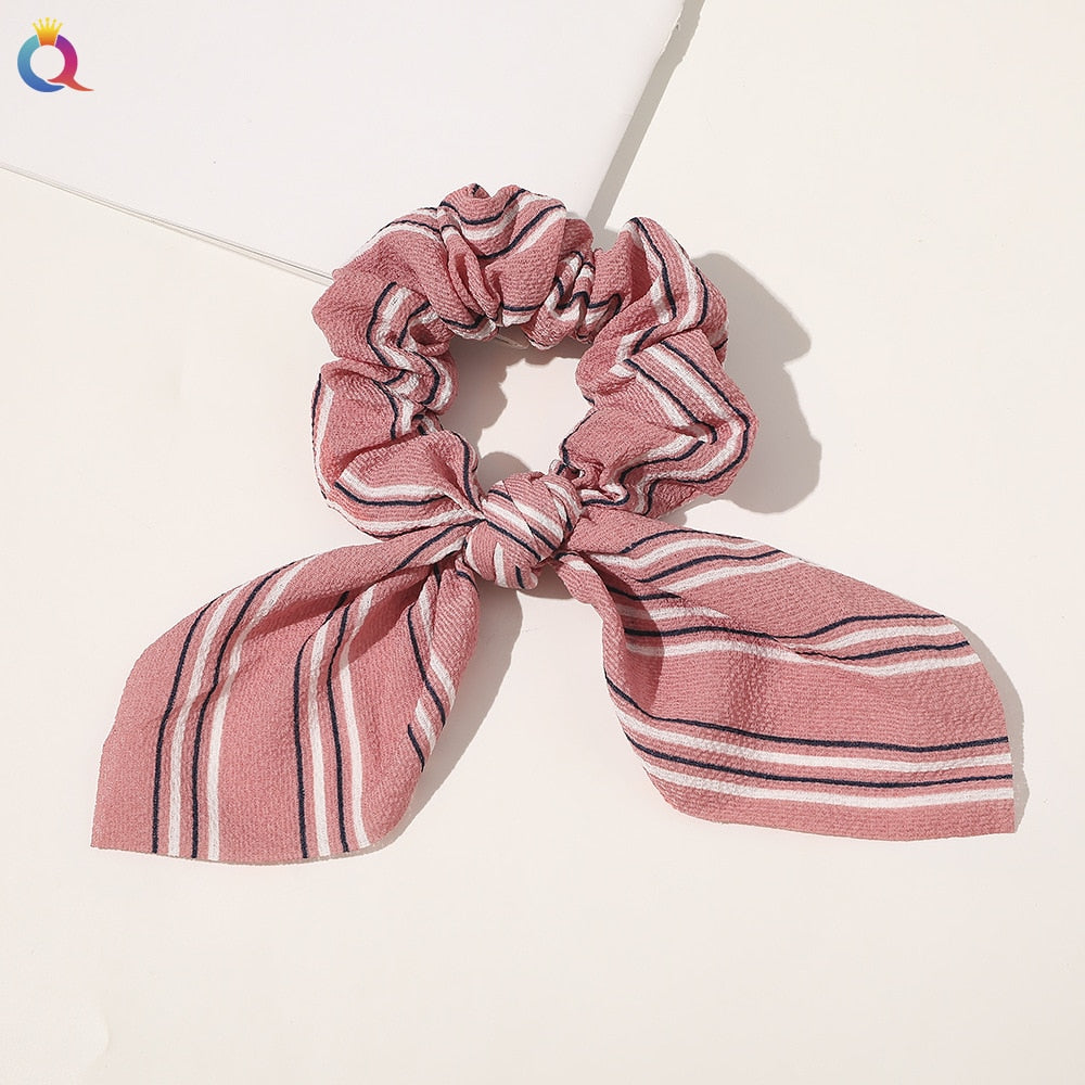 Boho Floral Bowknot Hair Ties