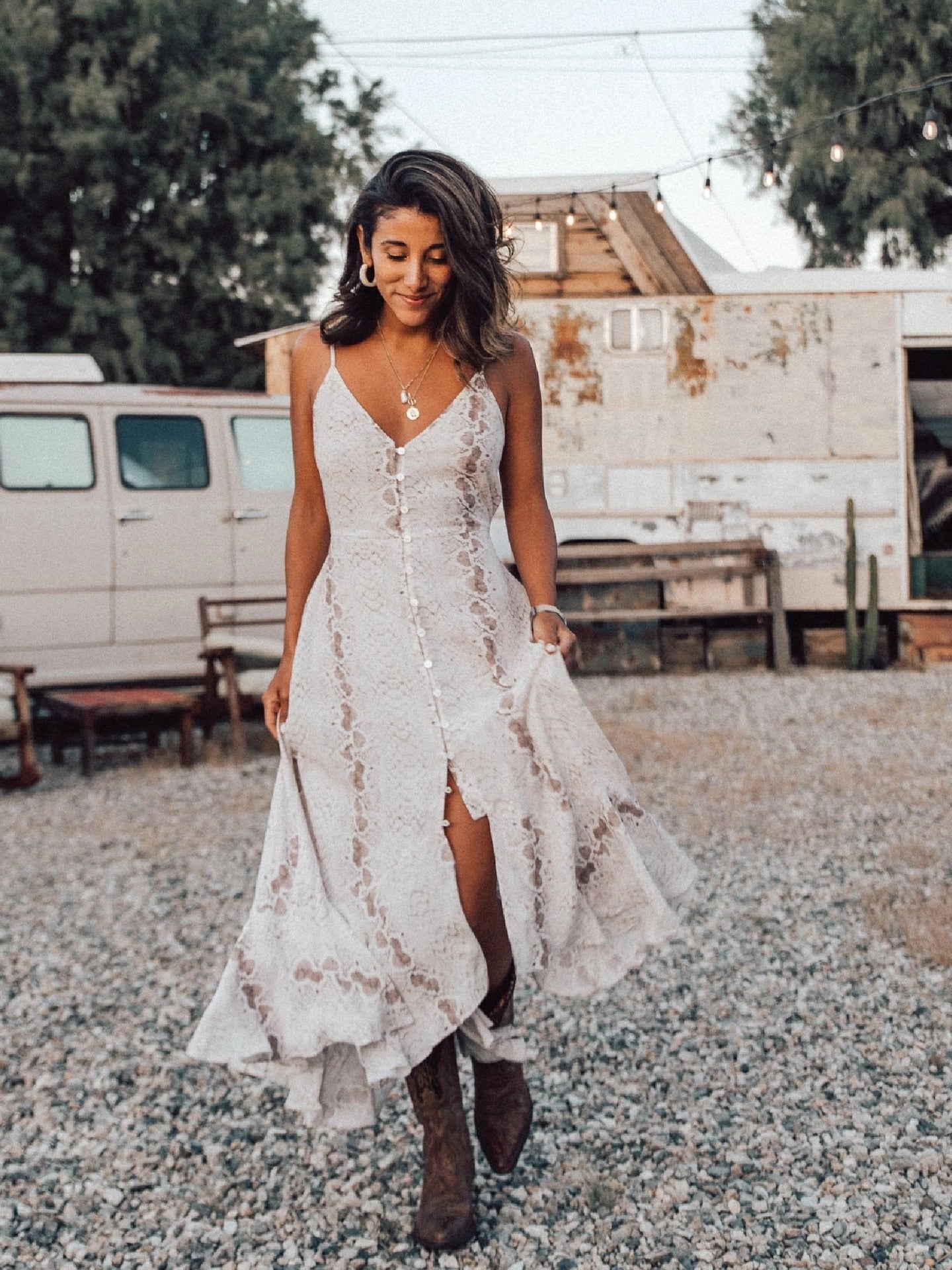 Boho Snake Print Maxi Dress