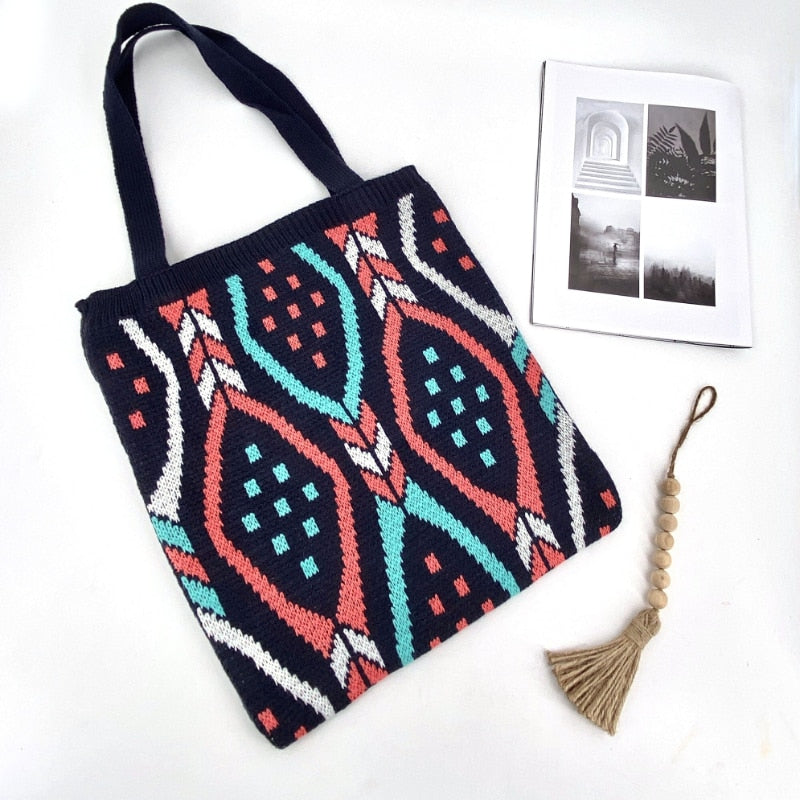 Boho Chic Crochet Tote Bag - Top Boho