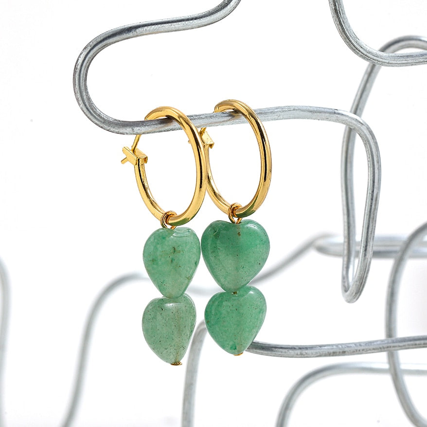 Boho Handmade Natural Stone Charm Earrings