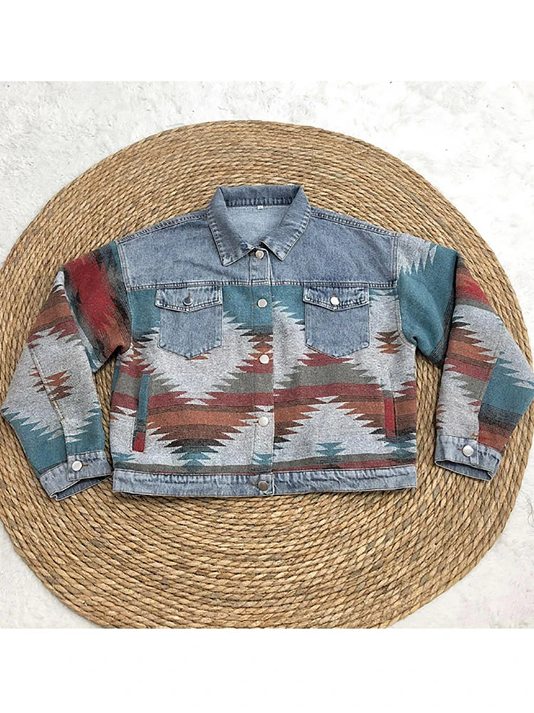 Boho Chic Retro Denim Jacket