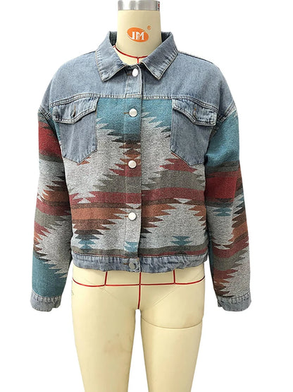Boho Chic Retro Denim Jacket