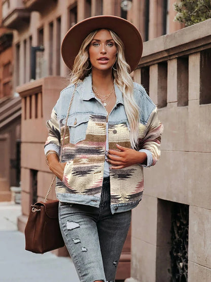 Boho Chic Retro Denim Jacket