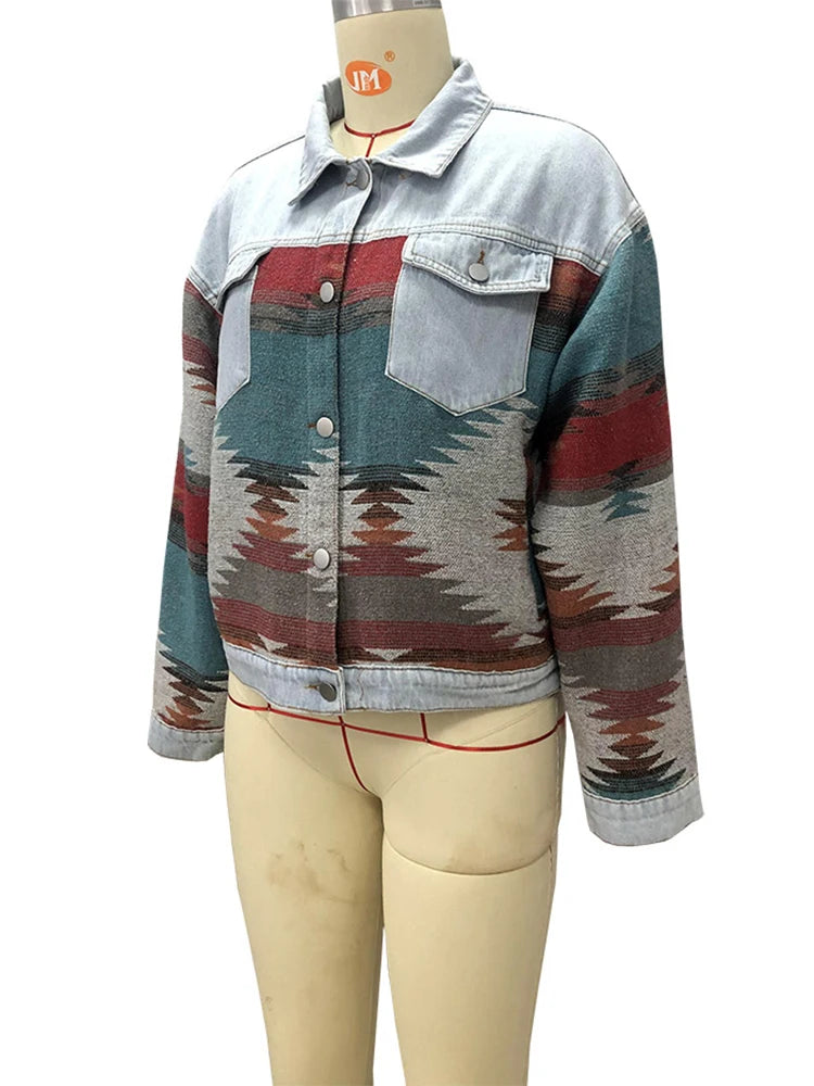 Boho Chic Retro Denim Jacket