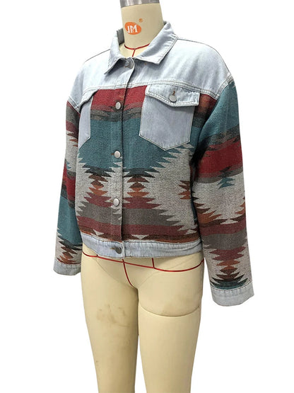 Boho Chic Retro Denim Jacket
