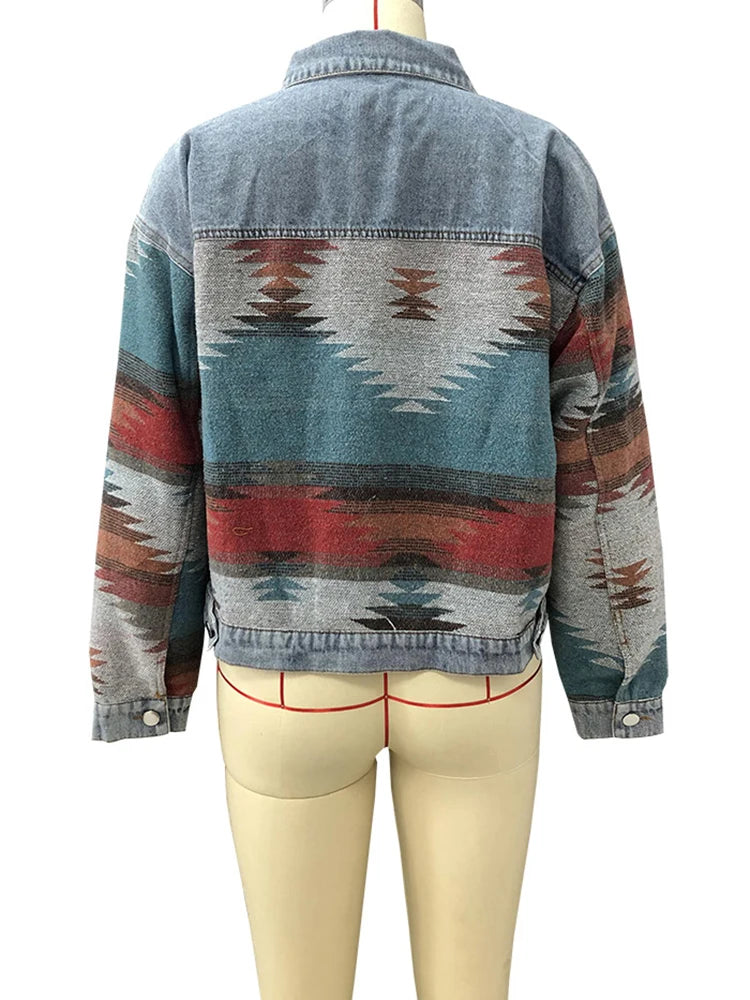 Boho Chic Retro Denim Jacket