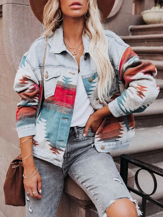 Boho Chic Retro Denim Jacket