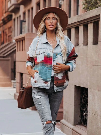 Boho Chic Retro Denim Jacket