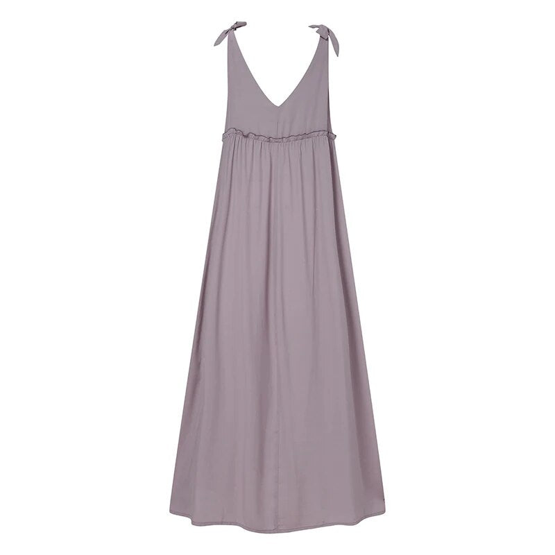 Boho Chic Ruffle Maxi Dress