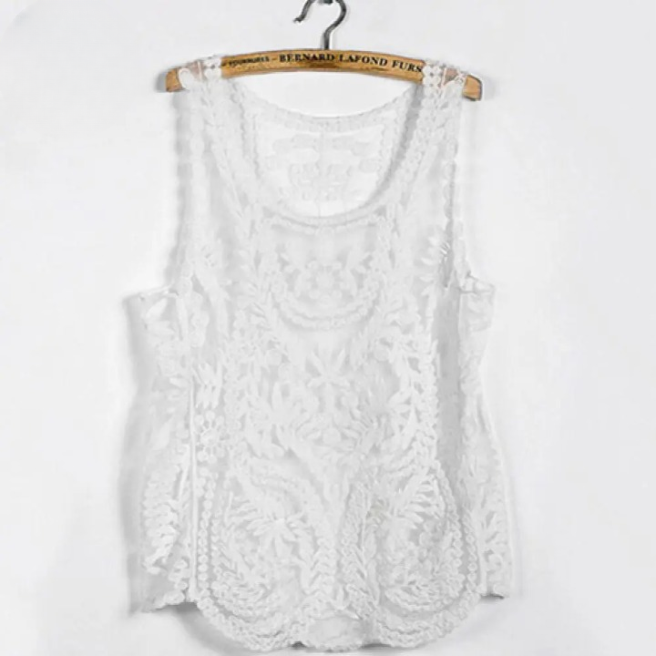 Boho Sleeveless Lace Top - Top Boho