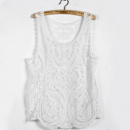 Boho Sleeveless Lace Top - Top Boho