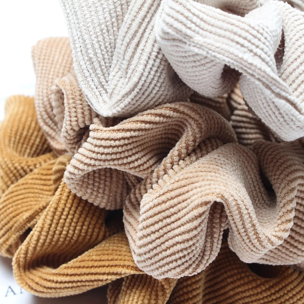 Boho Chic Corduroy Scrunchies - Top Boho