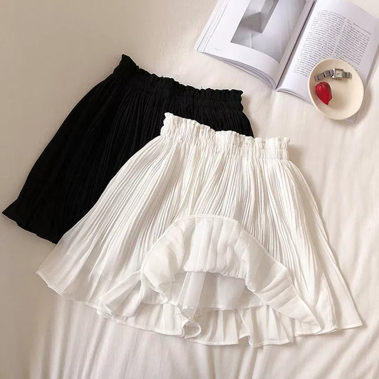 Bohemian Chiffon Pleated Mini Skirt - Top Boho