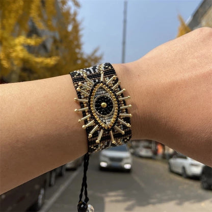 Bohemian Evil Eye Beaded Bracelet - Top Boho