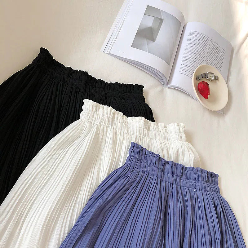 Bohemian Chiffon Pleated Mini Skirt - Top Boho