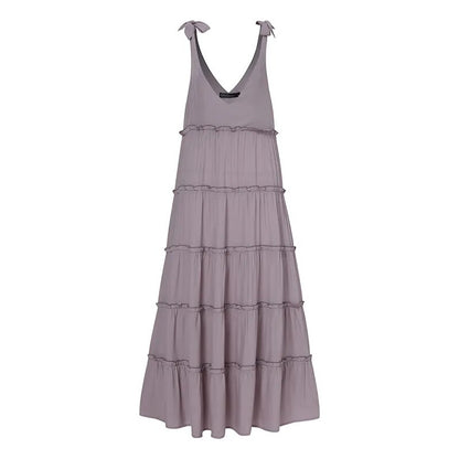 Boho Chic Ruffle Maxi Dress