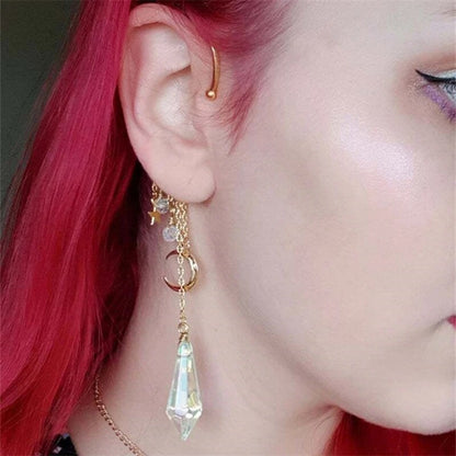 Boho Crystal Charm Ear Cuff - Top Boho