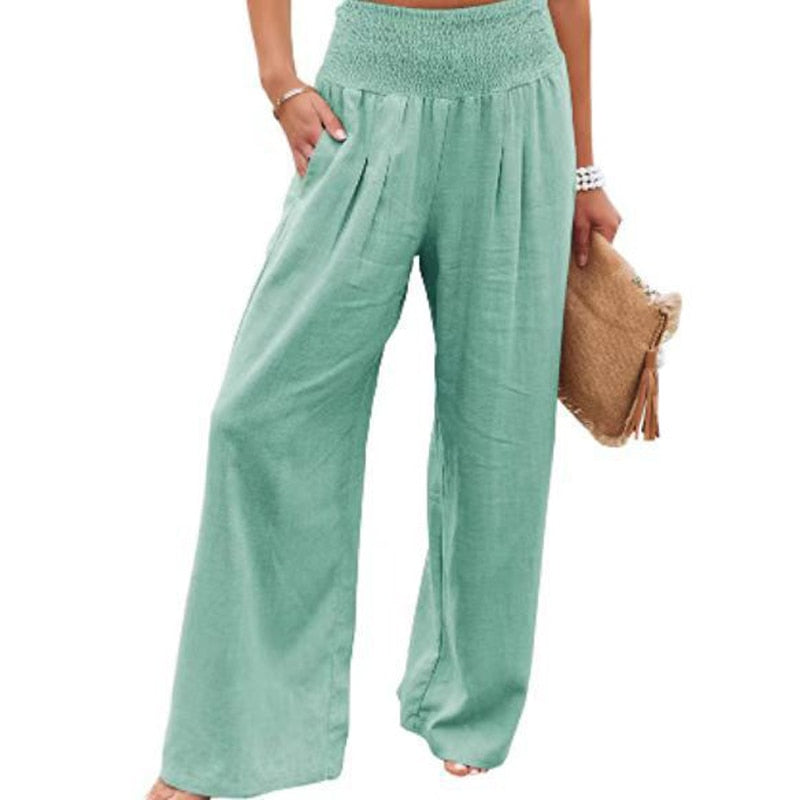 Boho Wide Leg Casual Pants - Top Boho