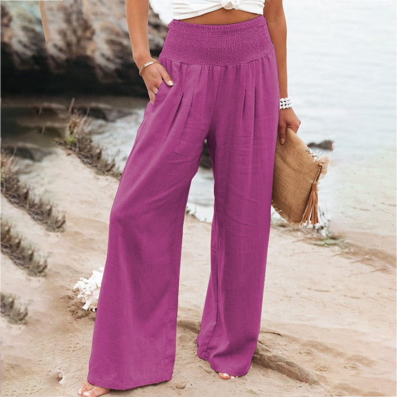 Boho Wide Leg Casual Pants - Top Boho