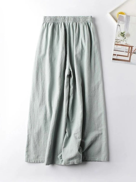 Boho Flower Embroidery Loose Pants - Top Boho