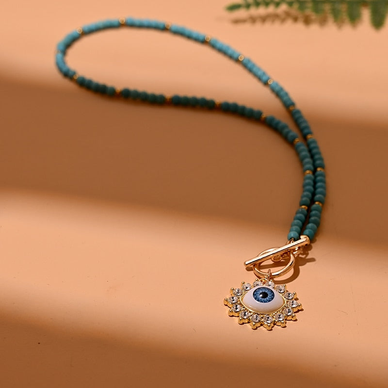 Evil Eyes Beaded Necklaces