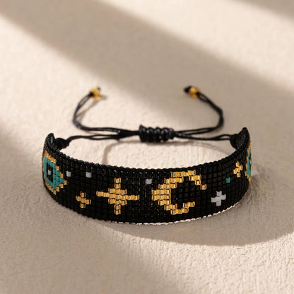 Bohemian Moon & Star Beaded Bracelet - Top Boho