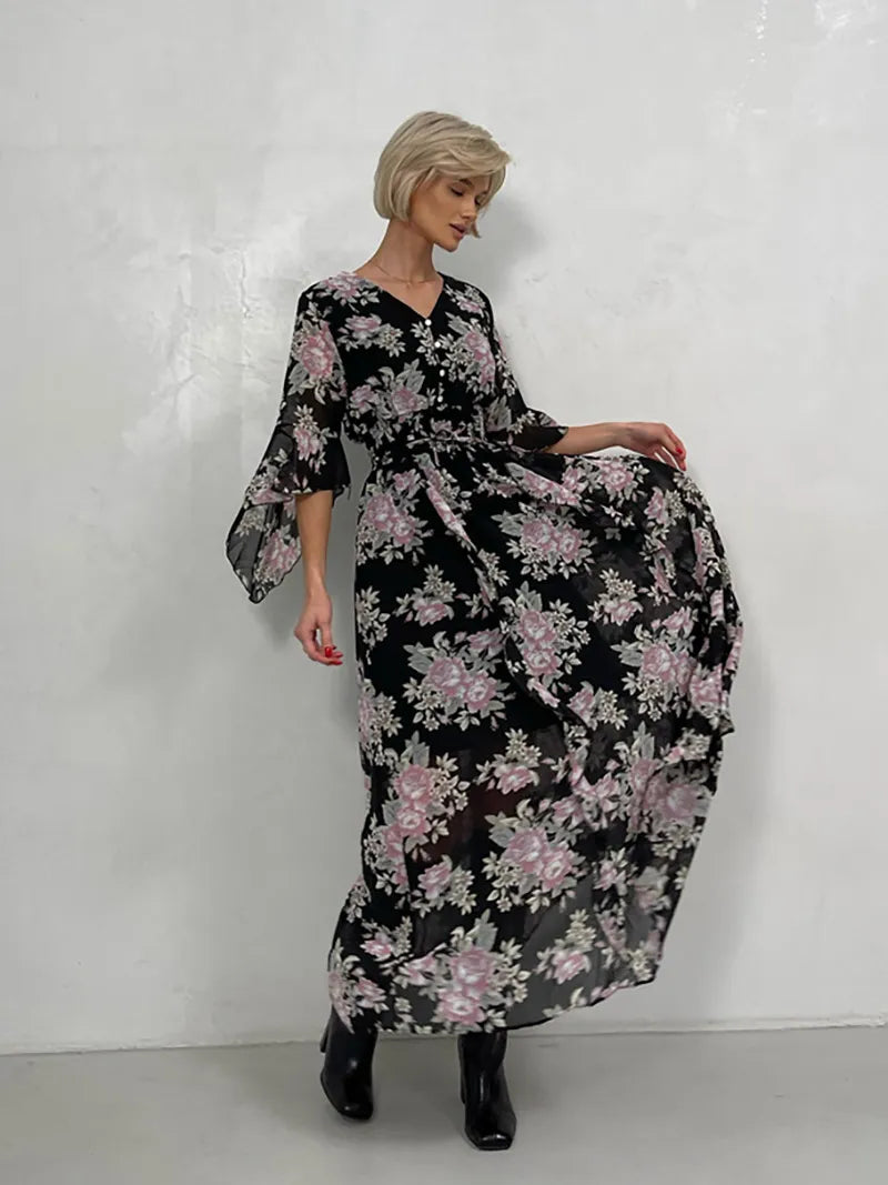 Bohemian Floral Summer Maxi Dresses - Top Boho