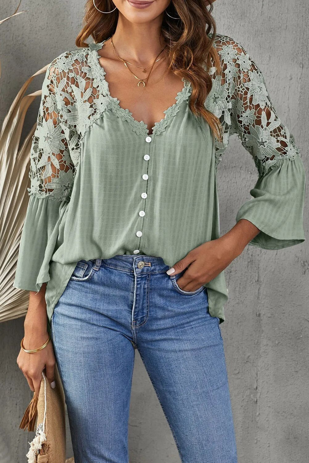 Boho Chic Lace Blouse - Top Boho