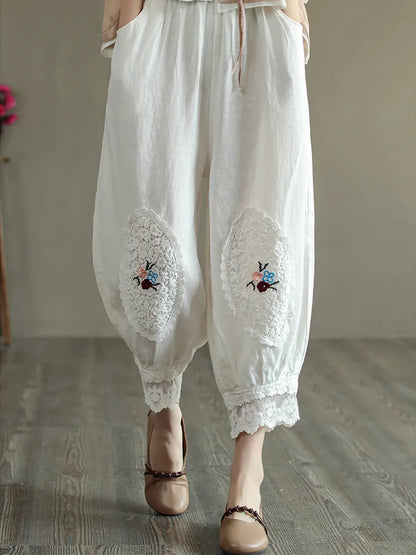 Boho Chic Embroidered Harem Pants
