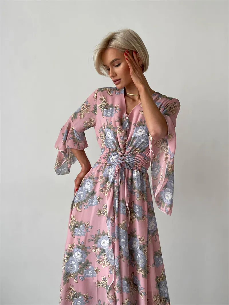 Bohemian Floral Summer Maxi Dresses - Top Boho