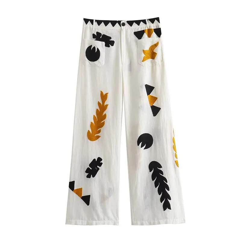 Boho High Waist Pattern Pants - Top Boho