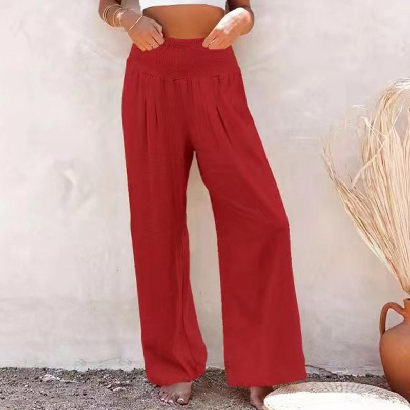 Boho Wide Leg Casual Pants - Top Boho