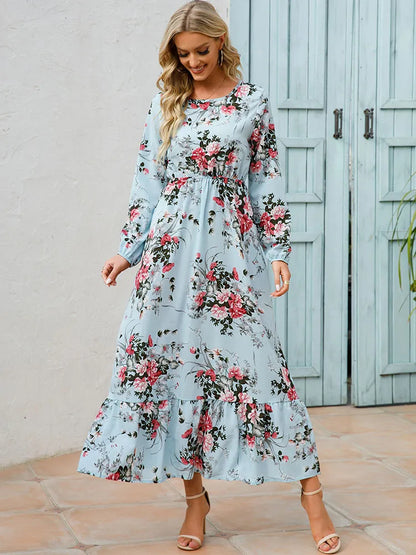 Bohemian Elegant Floral Printed Dress - Top Boho