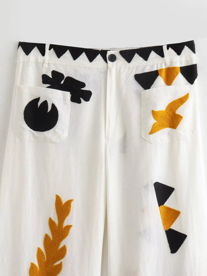 Boho High Waist Pattern Pants