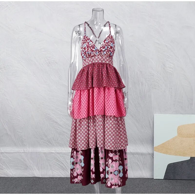 Boho Chic Layered Maxi Dress
