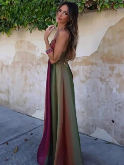 Boho Chic Multicolour Maxi Dress