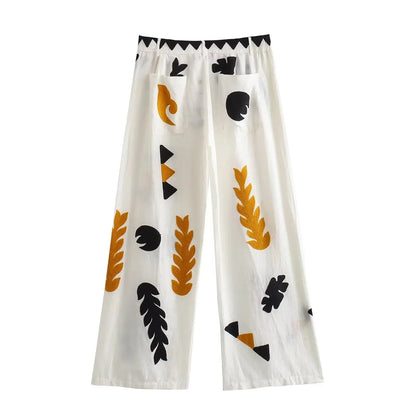 Boho High Waist Pattern Pants - Top Boho