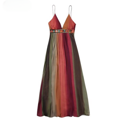 Boho Chic Multicolour Maxi Dress