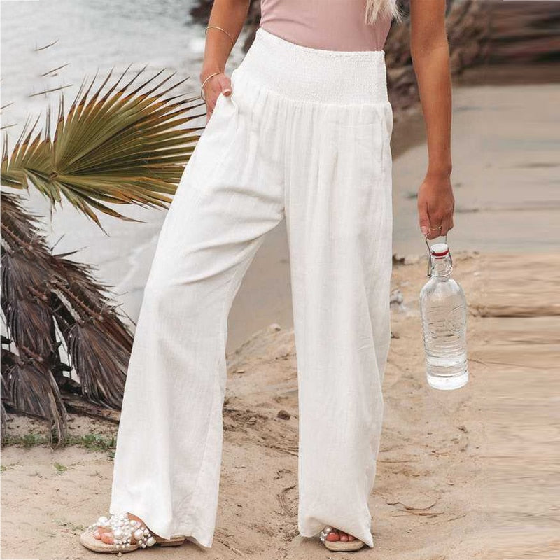 Boho Wide Leg Casual Pants - Top Boho