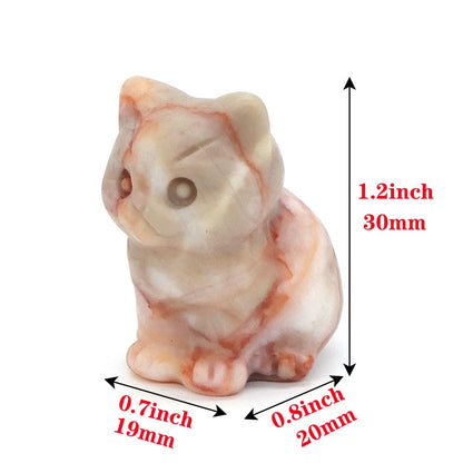 Healing Cat Crystal Stone Statue - Top Boho