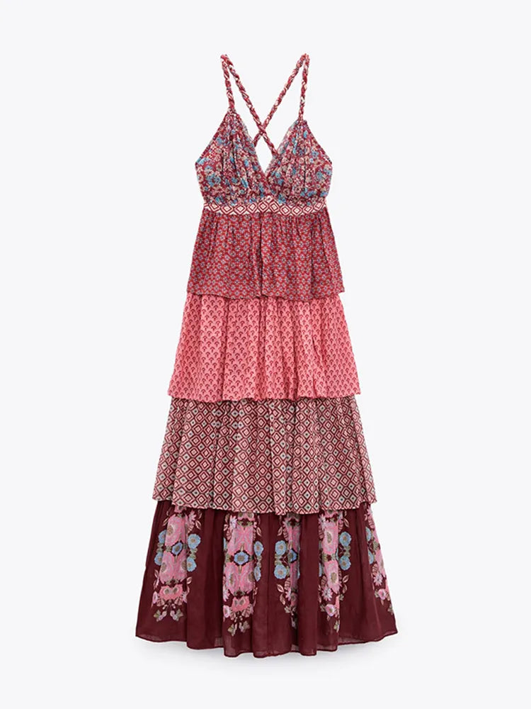 Boho Chic Layered Maxi Dress Top Boho Boho Chic Layered Maxi Dress Top Boho