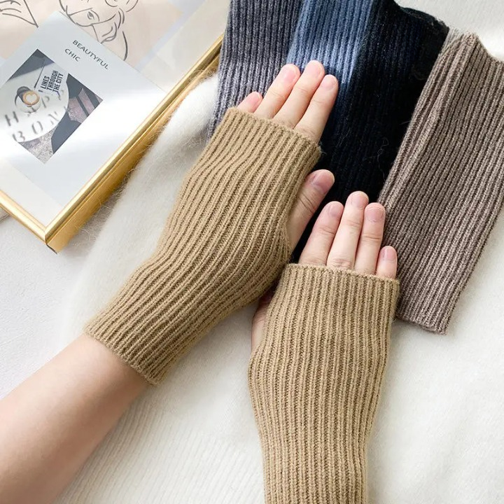 Boho Retro Fingerless Knitted Gloves - Top Boho