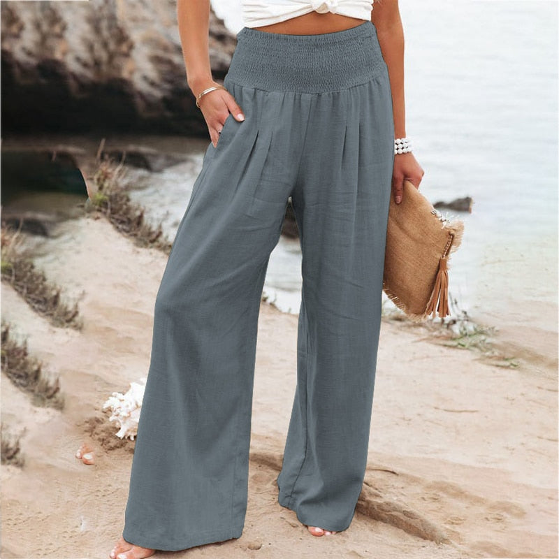 Boho Wide Leg Casual Pants - Top Boho