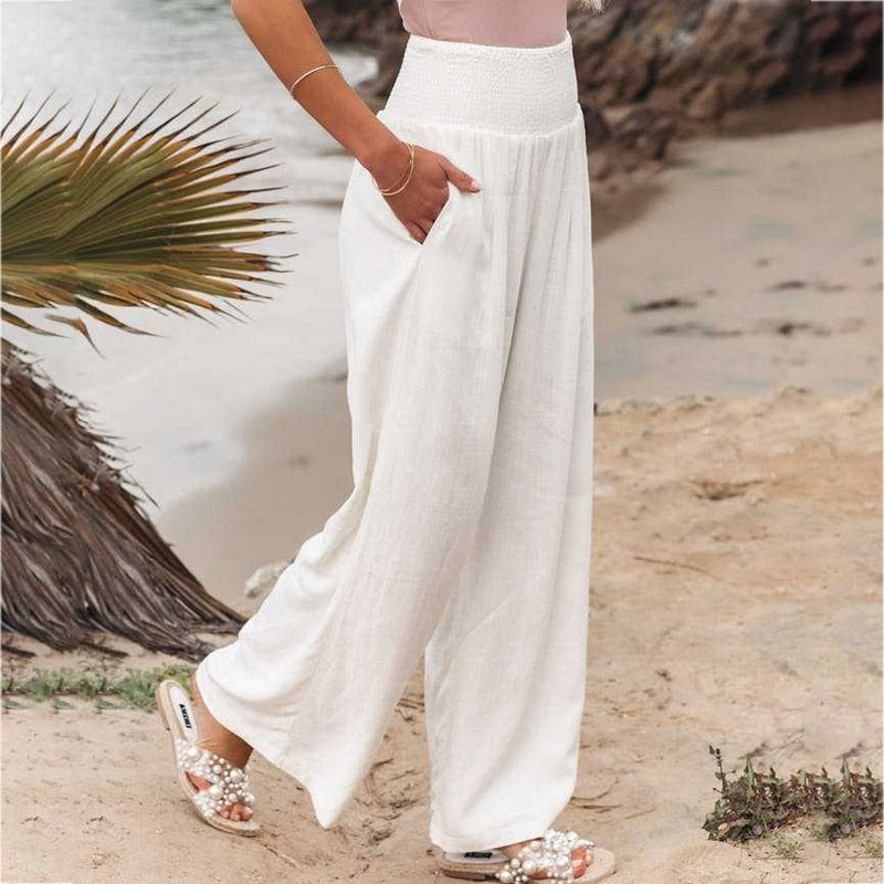 Boho Wide Leg Casual Pants - Top Boho